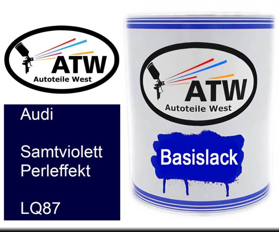 Audi, Samtviolett Perleffekt, LQ87: 1L Lackdose, von ATW Autoteile West.